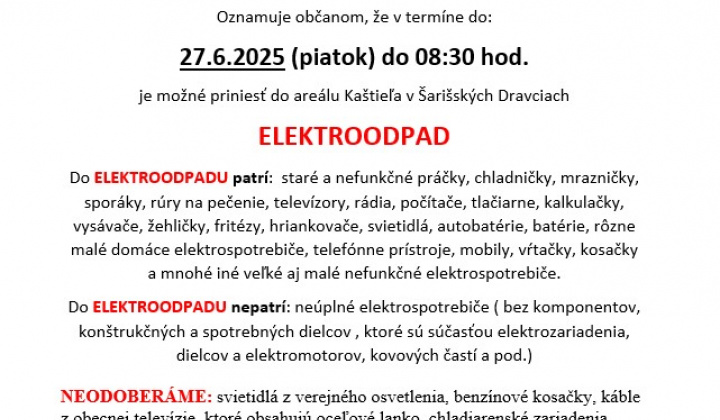 1. fotografia fotogalérie Zber elektroodpadu - foto