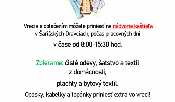 1. fotografia fotogalérie Zber šatstva a textilu - foto