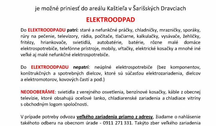 1. fotografia fotogalérie Aktuality / Zber elektroodpadu - foto